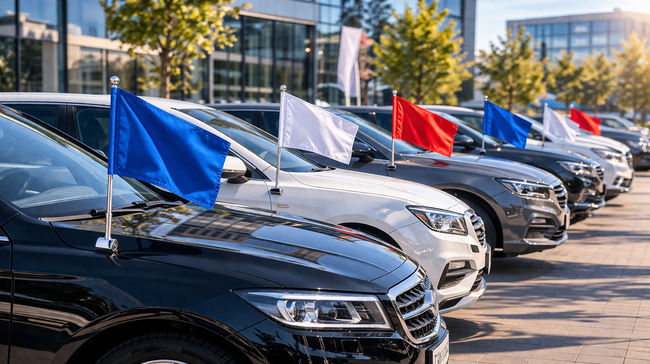 Автомобильные флаги: оформление кортежей и корпоративных авто