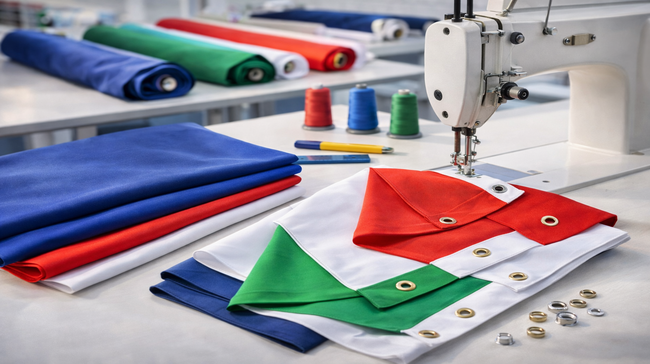 Изготовление флагов с логотипом: материалы, сроки, цены