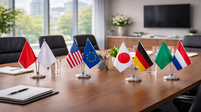 Настольные флаги для переговорной: как оформить кабинет