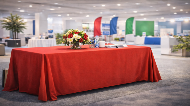 Скатерти с логотипом для выставок и ресторанов